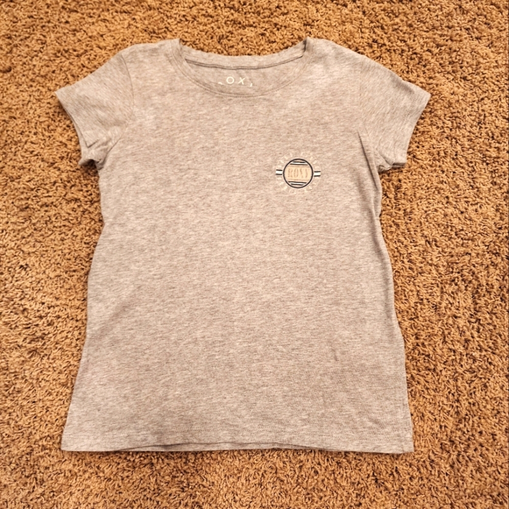 ROXY Girls Gray Short Sleeve Tee